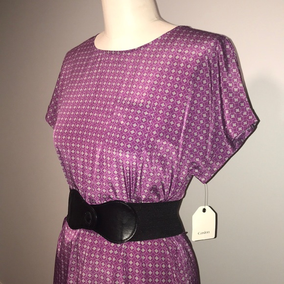 NWT CASLON ▪️ purple & gray shift dress ▪️ sz S - Picture 3 of 8